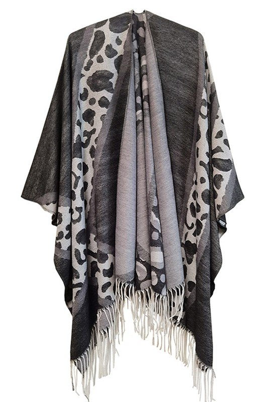 LEOPARD POINT CASUAL SHAWL WRAP