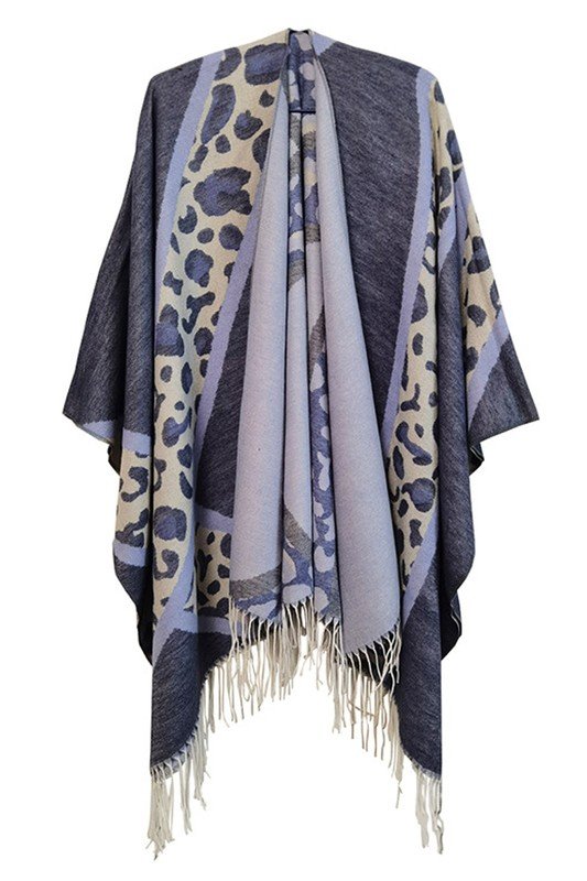 LEOPARD POINT CASUAL SHAWL WRAP