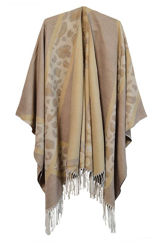 LEOPARD POINT CASUAL SHAWL WRAP