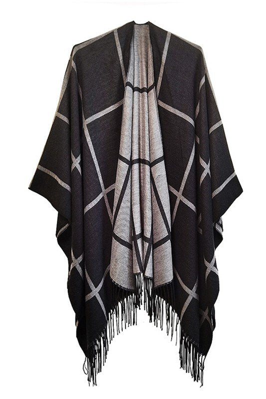 PLAID CASUAL TRENDY SHAWL WRAP