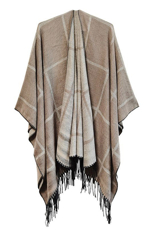 PLAID CASUAL TRENDY SHAWL WRAP