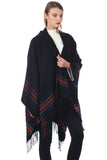 PLAID PATTERN TRENDY FASHION SHAWL WRAP, (L)51.2″ (W)59.1″