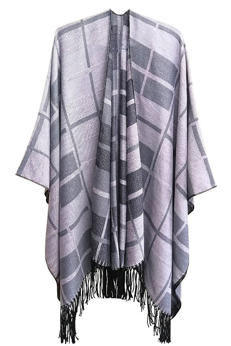 PLAID PATTERN FASHION SHAWL WRAP