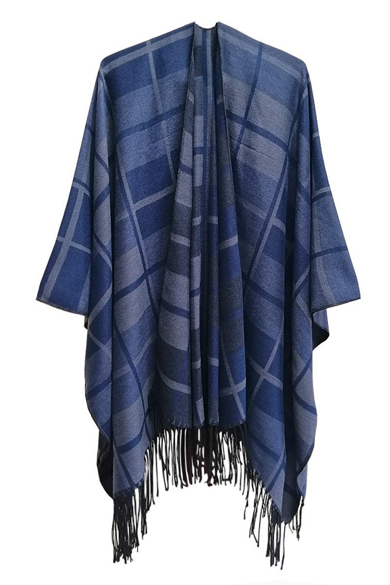 PLAID PATTERN FASHION SHAWL WRAP