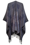 PLAID PATTERN CASUAL SHAWL WRAP