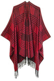 PLAID PATTERN CASUAL SHAWL WRAP