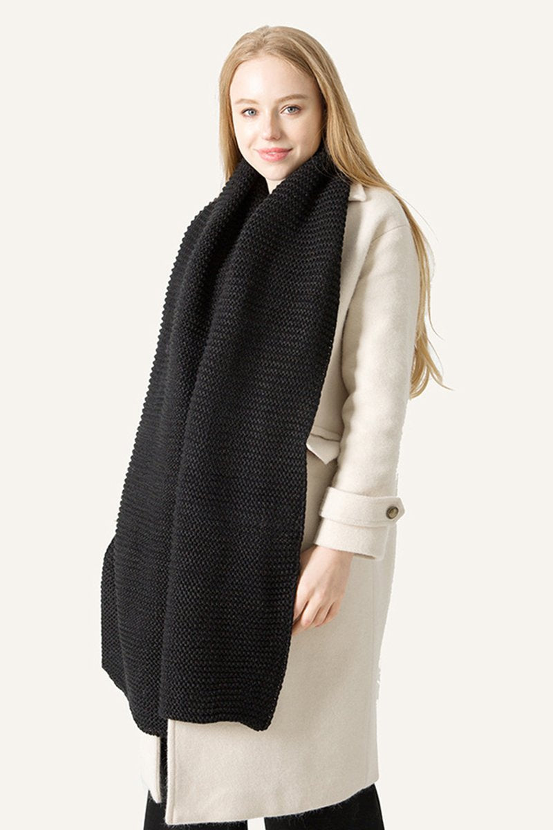 WAFFLE KNIT CASUAL SCARF