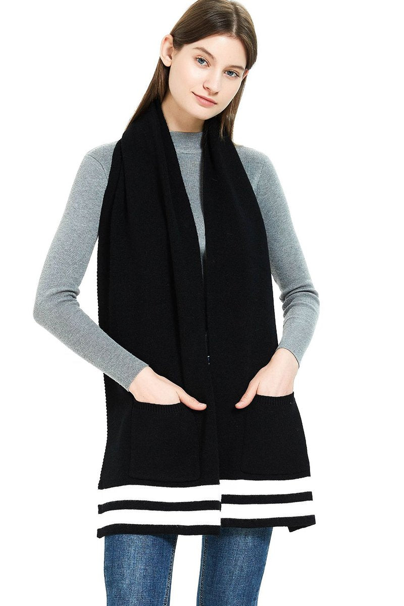 CASUAL COZY SCARF WITH POCKETS