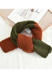 COLOR BLOCKED WAFFLE KNIT COZY SCARF
