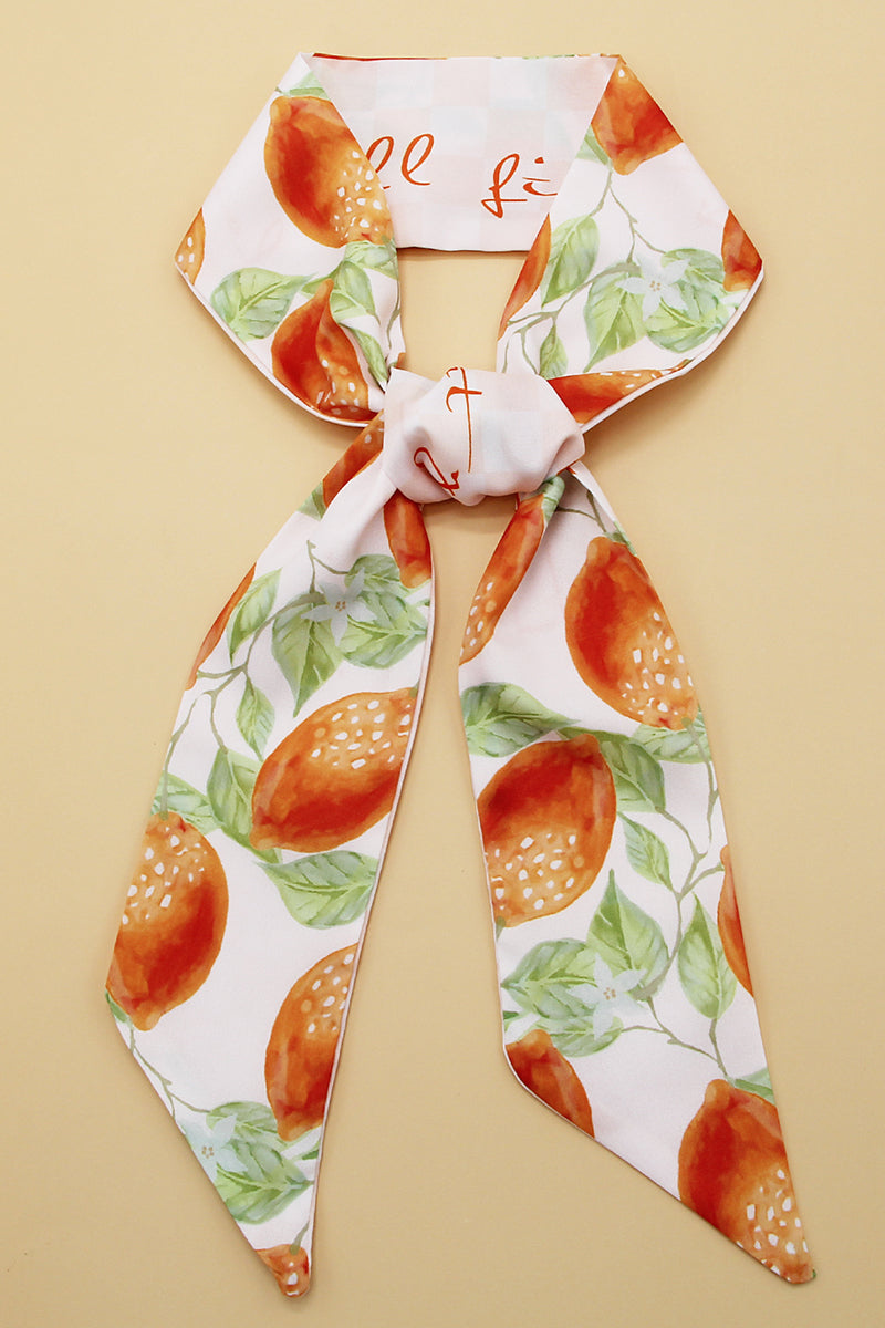 FRUIT PRINT TWILLY SCARF