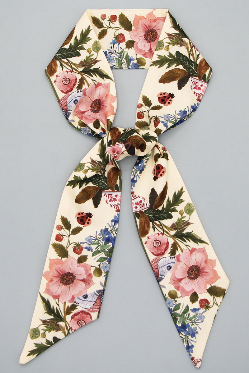 FLORAL PRINT TWILLY SCARF