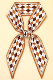 PLAID PRINT SILK SCARVES