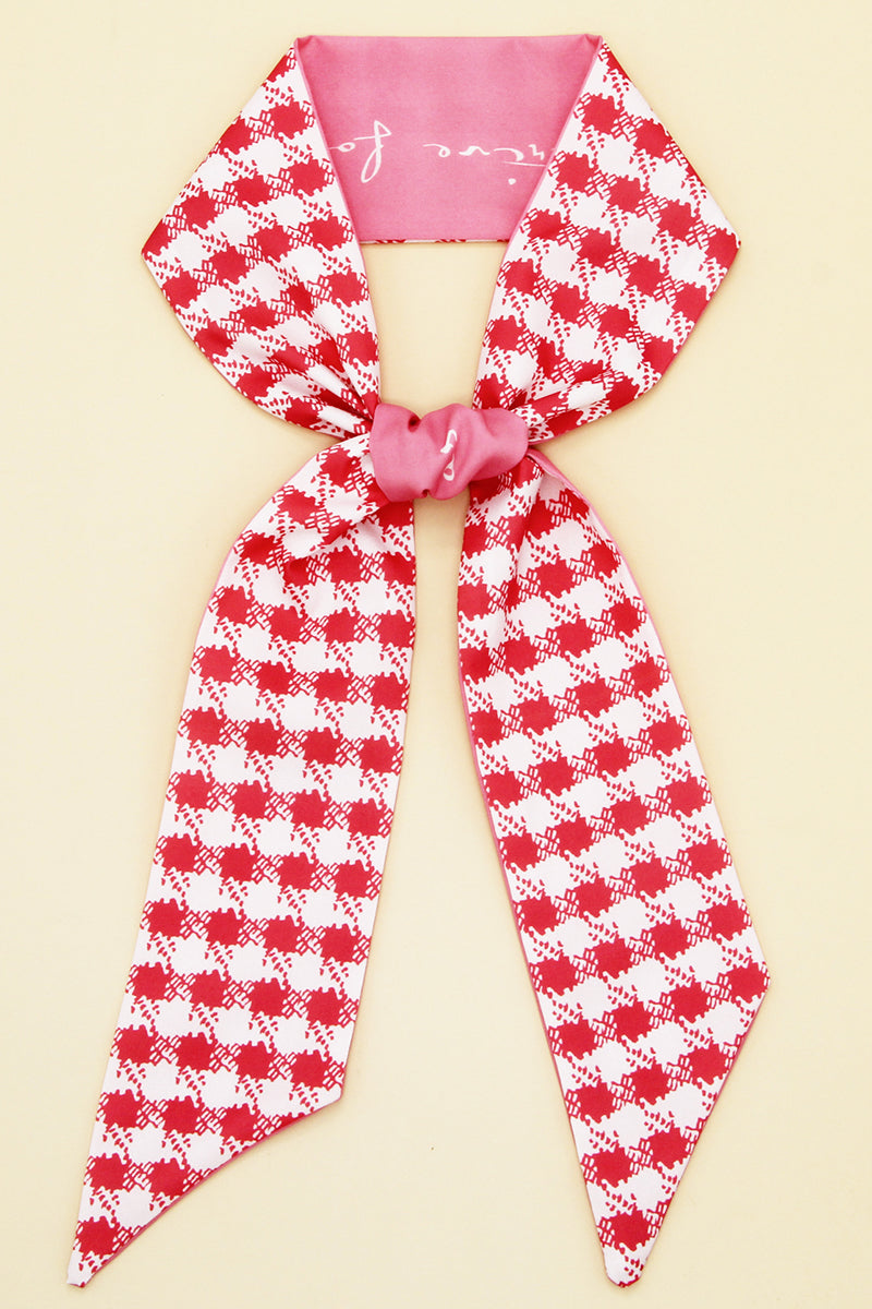 PLAID PRINT SILK SCARVES