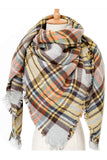 SOFT CHUNKY CHECKED GIANT SCARVES SHAWL CAPE