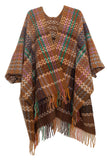 WOMEN FRINGE KNITTED PONCHO CARDIGAN CAPE SHAWL