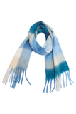 PLAID PATTERN FRINGE TRIM WINTER SCARF