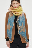 RAW HEM PLAID SCARF SHAWL