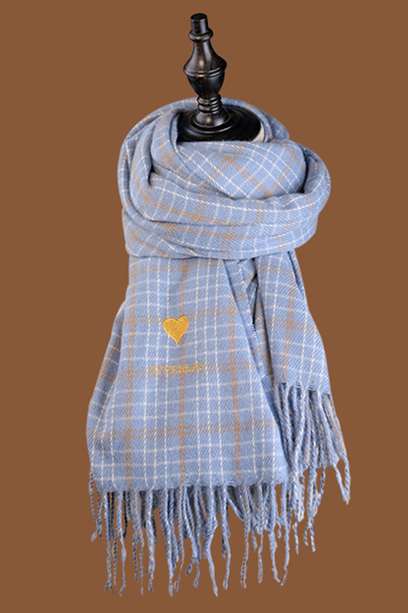 WOMEN WINTER SIMPLE WARM PLAID SCARF