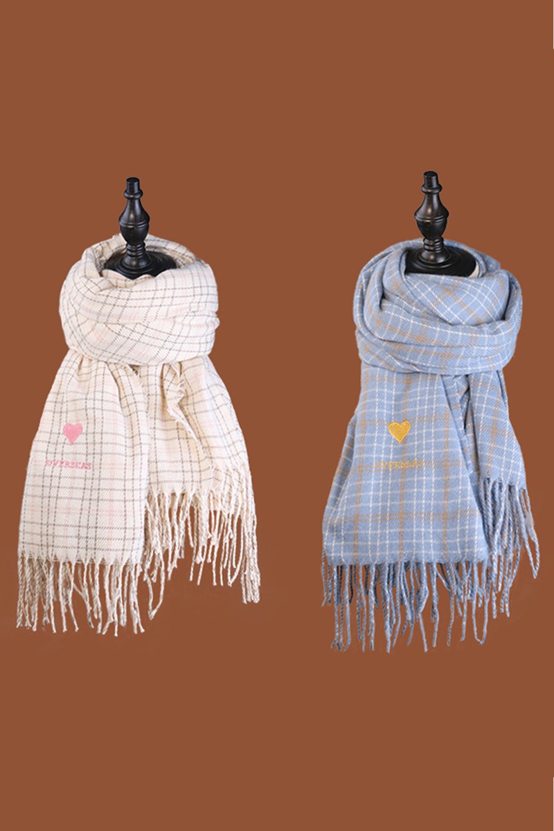 WOMEN WINTER SIMPLE WARM PLAID SCARF