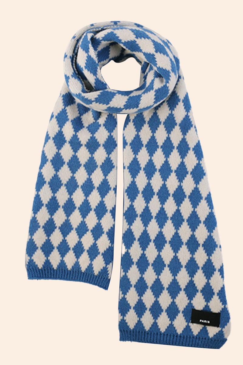 WOMEN FASHION SIMPLE WARM BLUE SCARF