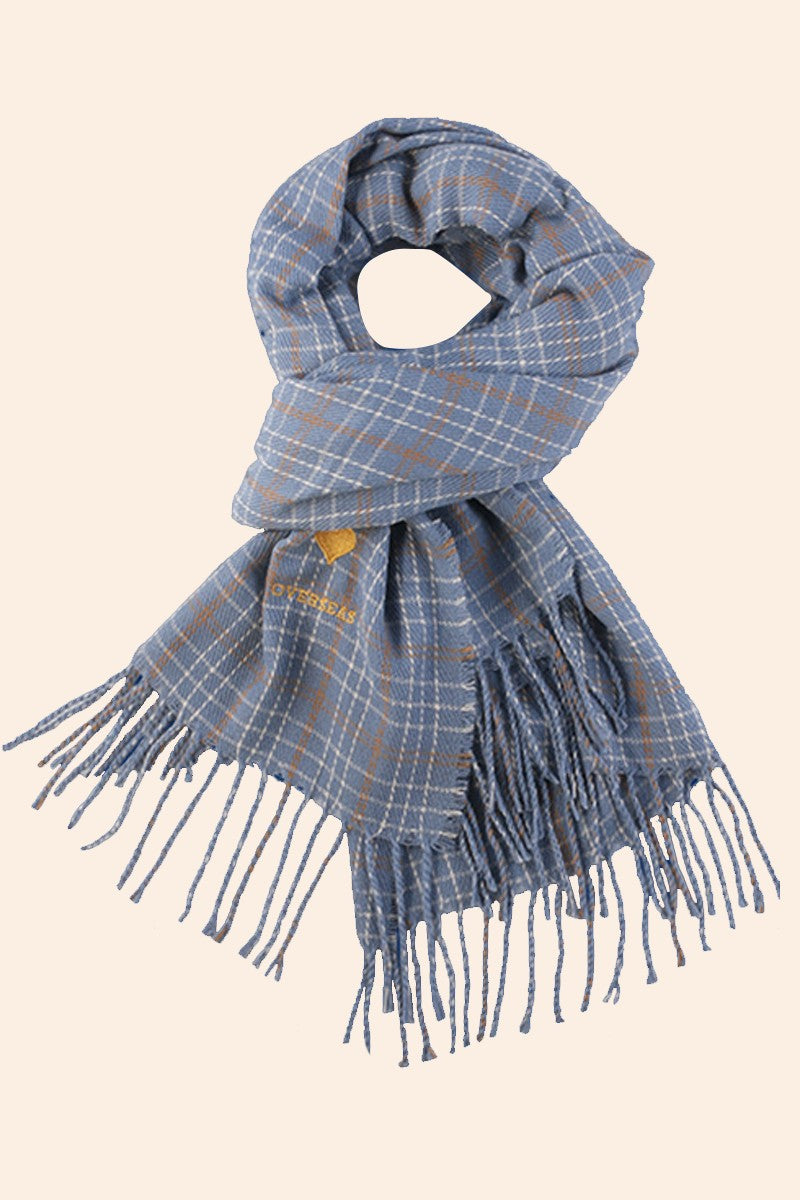 WOMEN FASHION SIMPLE WARM BLUE SCARF