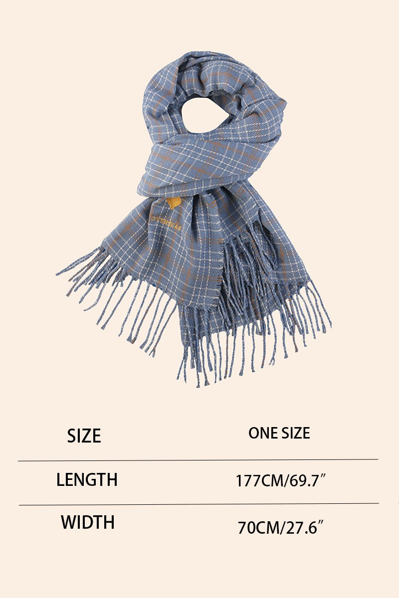 WOMEN FASHION SIMPLE WARM BLUE SCARF