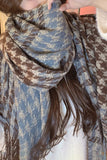 WOMEN HOUNDSTOOTH SCARF SHAWL DUAL PURPOSE