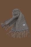 WOMEN RETRO MINIMALIST HOUNDSTOOTH SCARF