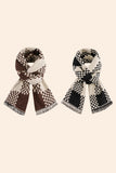 WOMEN KNITTED COLOR MATCHING CHECKERED SCARF