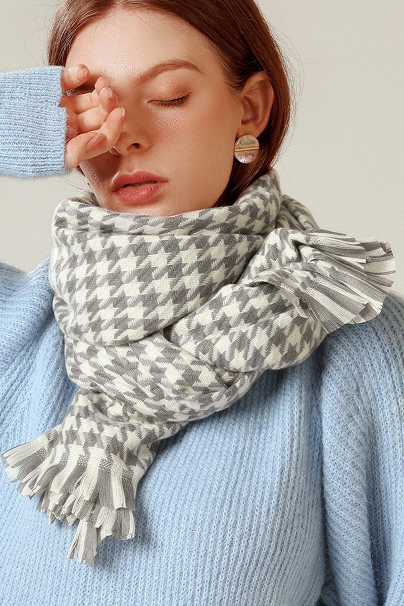 WOMEN FASHION SWEET THOUSAND BIRDS PLAID SCARF