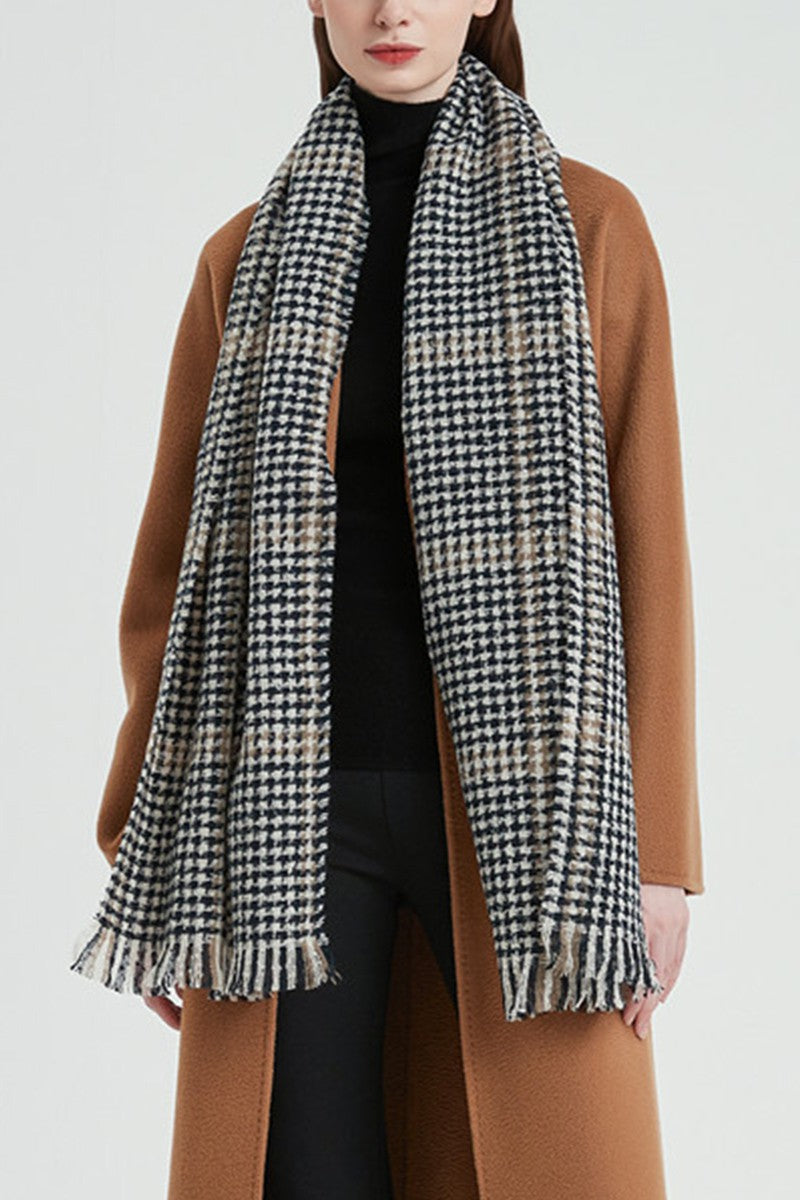 RETRO PLAID HOUNDSTOOTH WARM SCARF