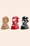 WOMEN WARM SMILING FACE PLAID SCARF