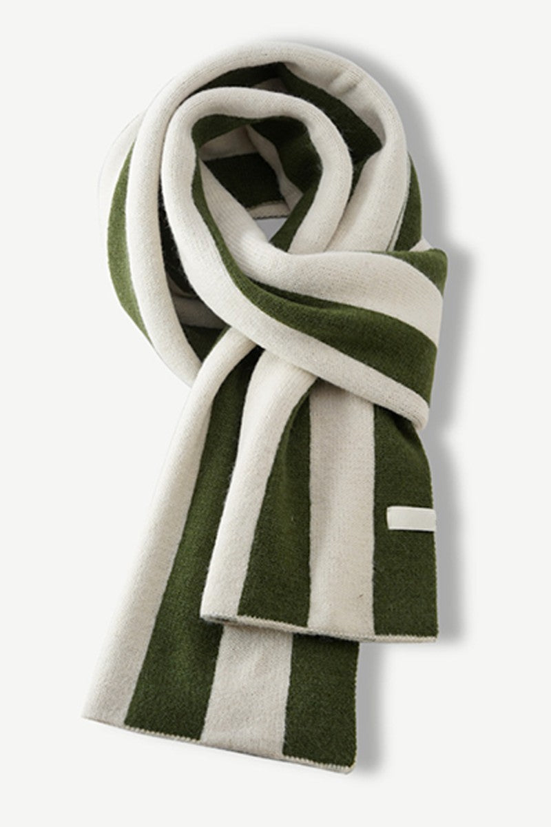 WOMEN FASHION COLOR MATCHING STRIPED SCARF