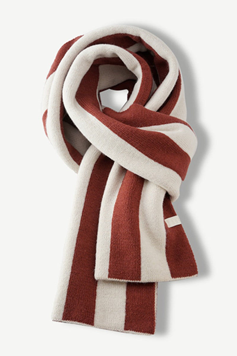 WOMEN FASHION COLOR MATCHING STRIPED SCARF