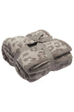 LEOPARD FAUX FUR FLEECE COZY FLUFFY BLANKET