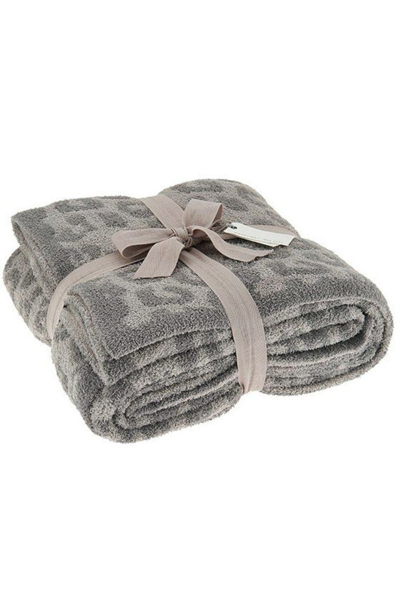 LEOPARD FAUX FUR FLEECE COZY FLUFFY BLANKET