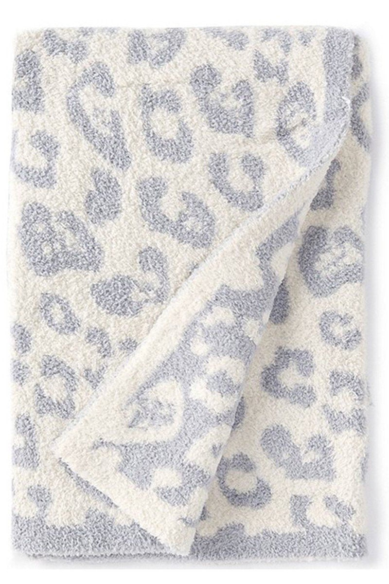 LEOPARD FLEECE FLUFFY BLANKET, – 39.3″ X 47.2″, – 550g