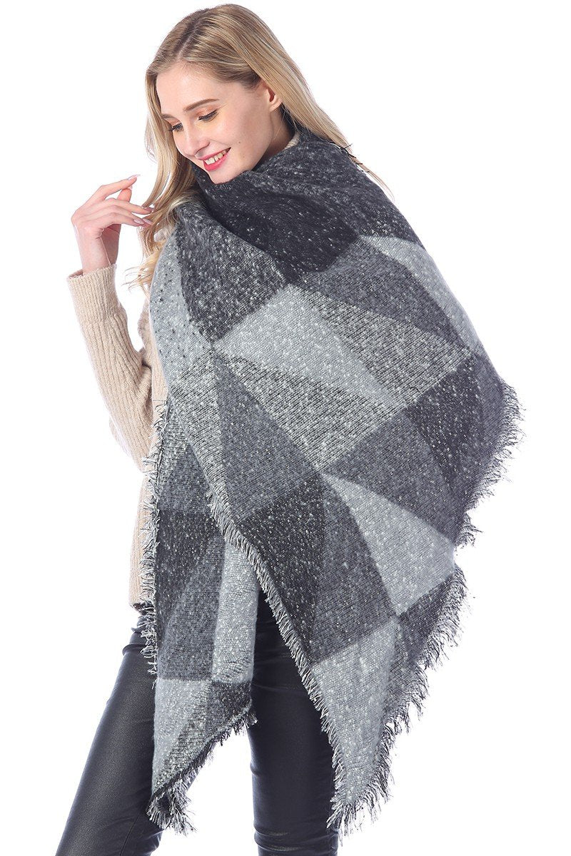 LOZENGE PATTERN DANDY SCARF, (L)74.8″ (W)25.6″