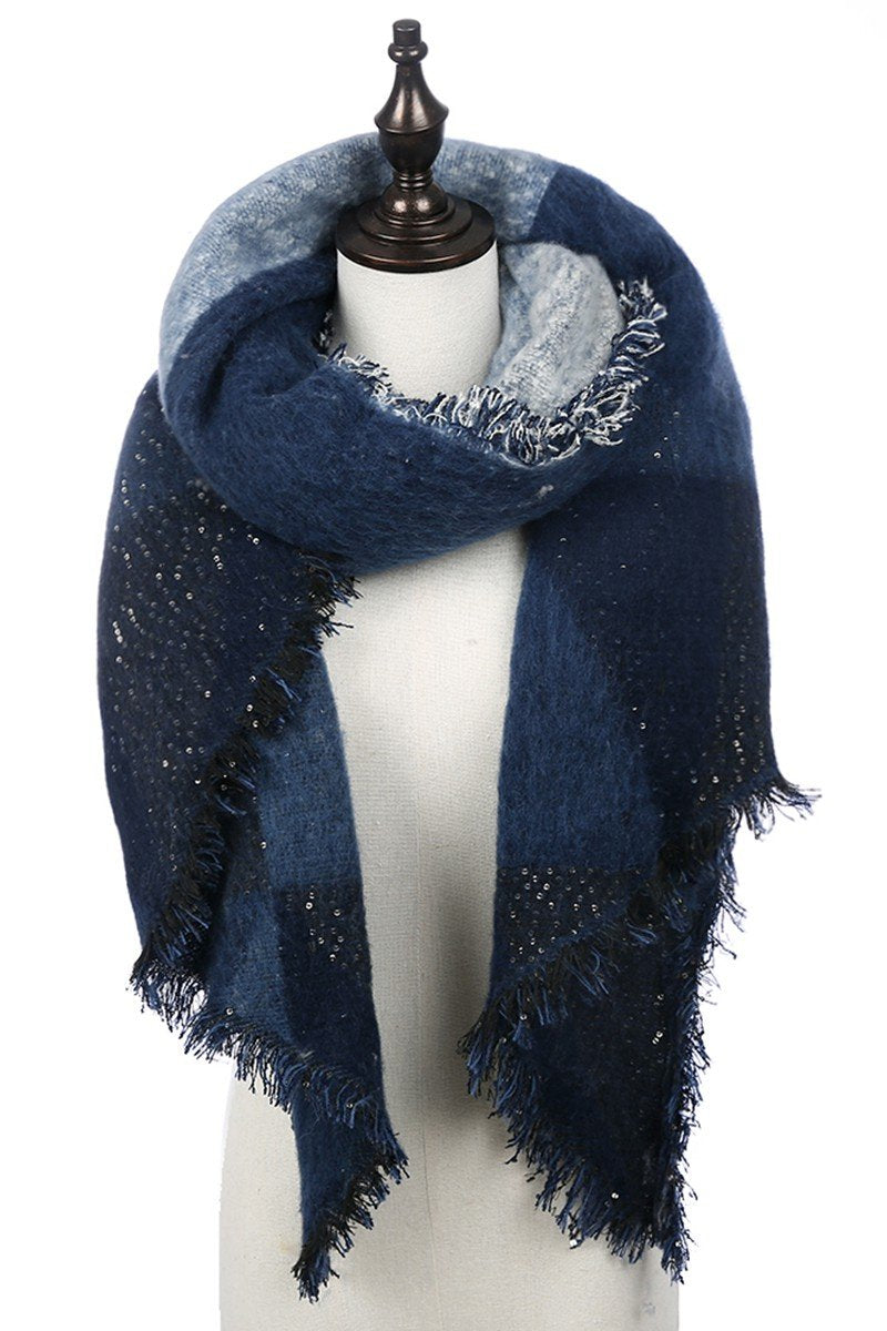 LOZENGE PATTERN DANDY SCARF, (L)74.8″ (W)25.6″