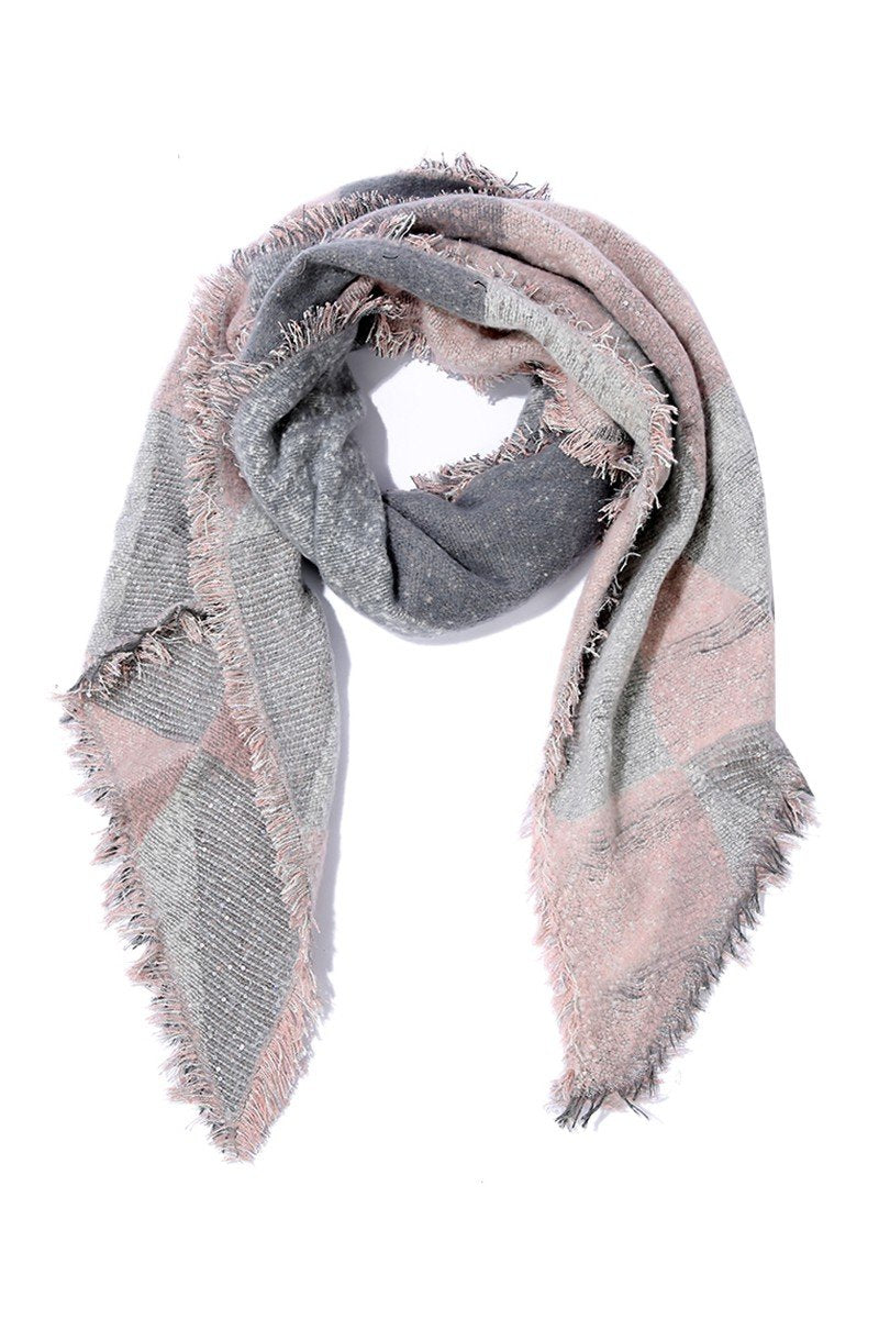 LOZENGE PATTERN DANDY SCARF, (L)74.8″ (W)25.6″