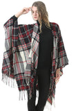 PLAID TRENDY FASHION FW SHAWL WRAP, (L)51.2″ (W)59.1″