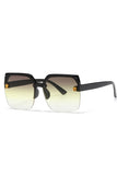 NY LOGO HALF FRAMELESS FASHION SUNGLASSES