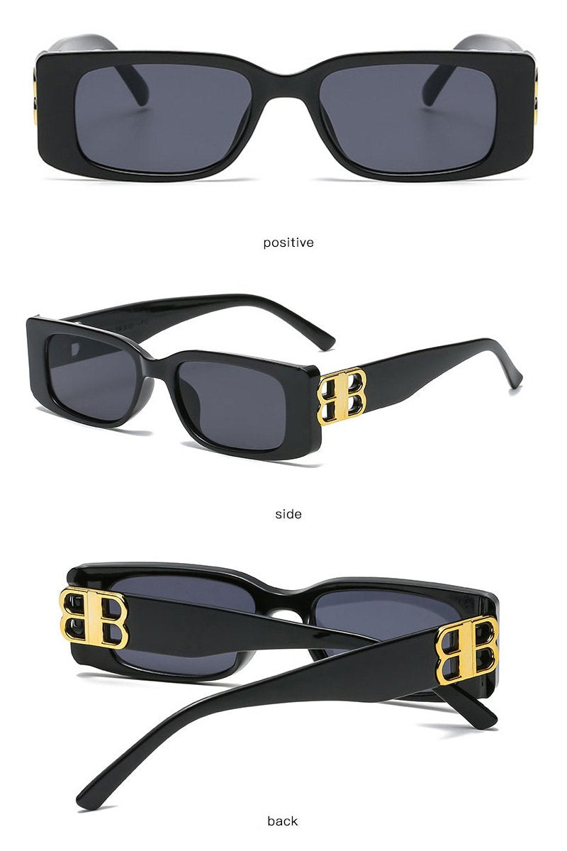 WIDE FRAME SQUARE SUNGLASSES