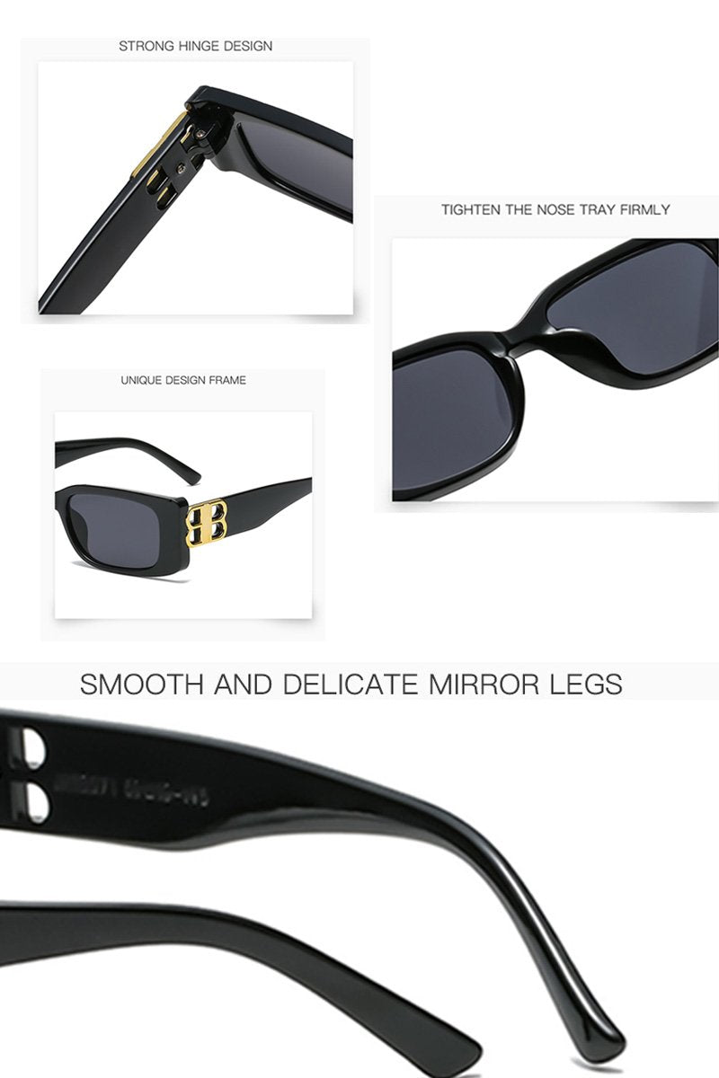 WIDE FRAME SQUARE SUNGLASSES