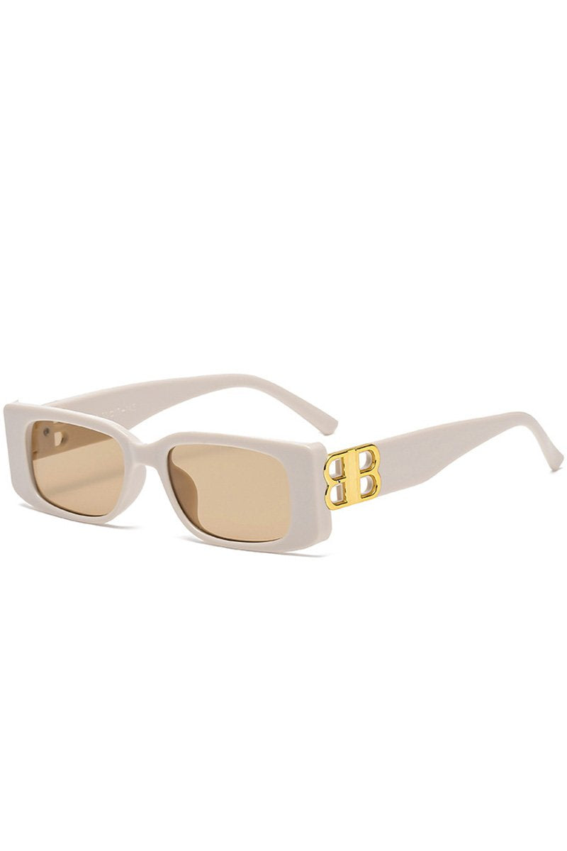 WIDE FRAME SQUARE SUNGLASSES