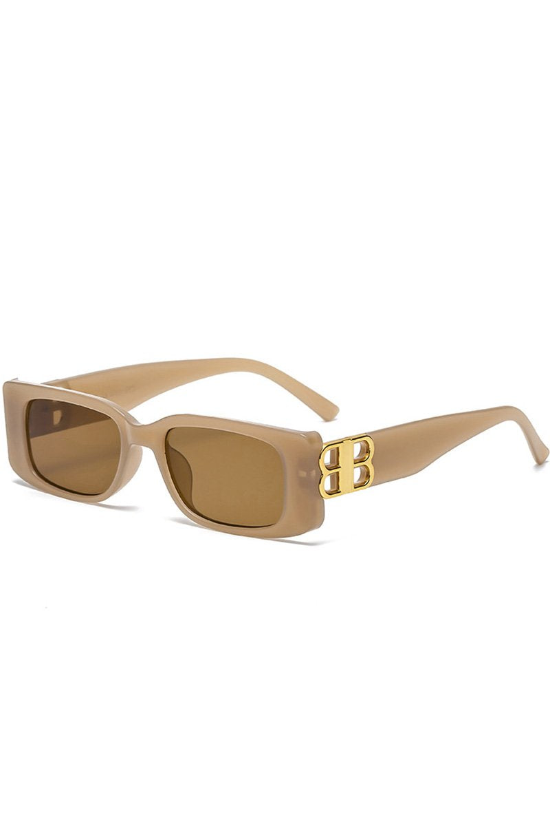 WIDE FRAME SQUARE SUNGLASSES