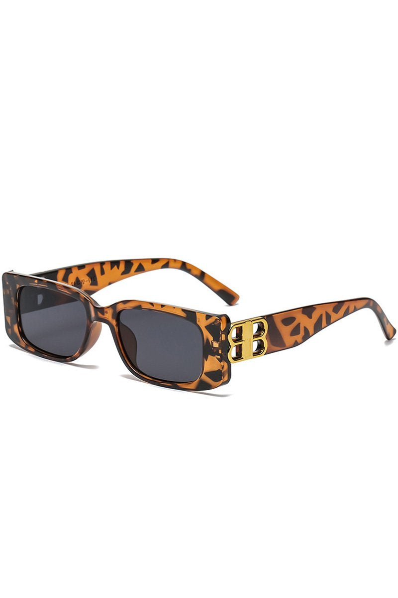 WIDE FRAME SQUARE SUNGLASSES