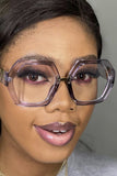 WOMEN GEOMETRIC FRAME EYEGLASSES