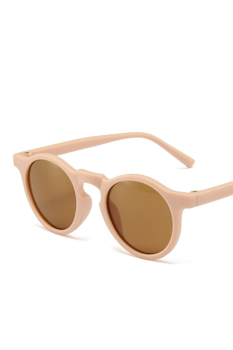 CANDY COLORED ROUND TRENDY SUNGLASSES