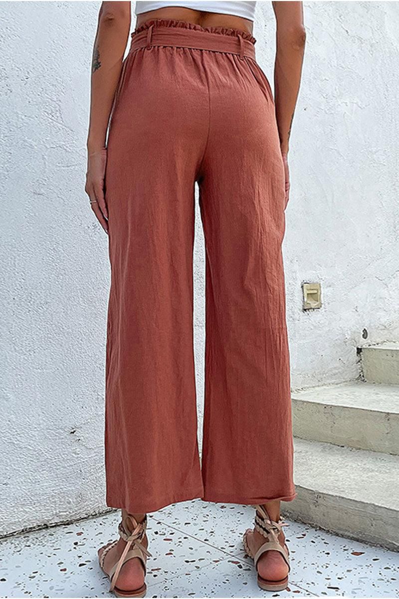 WOMEN FLARED CAPRI PANTS - Doublju